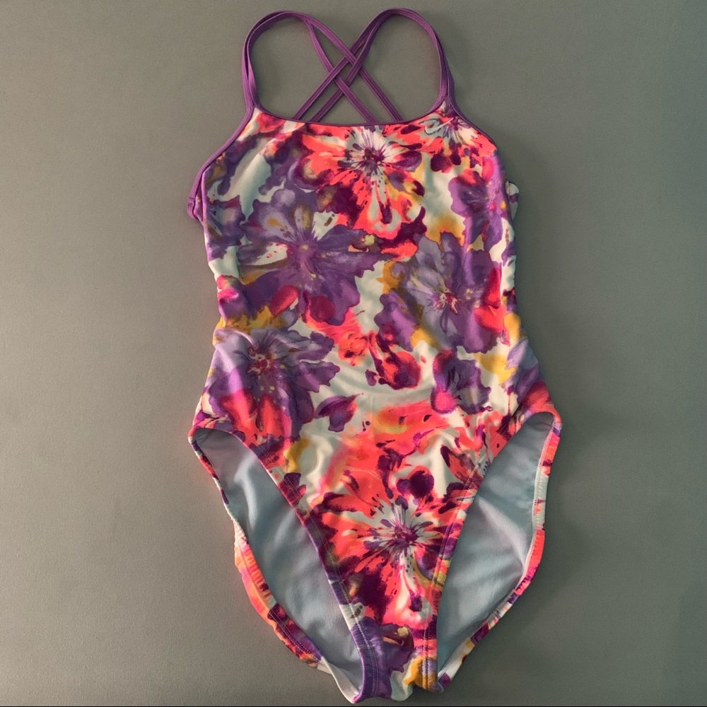 Nike One Piece Floral Swimsuit